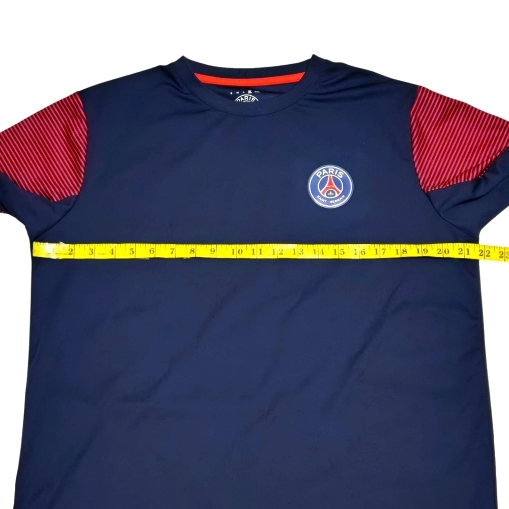 Paris Saint-Germain Navy and Red Soccer Jersey Activewear Mens Sports Shirt XL - Picture 4 of 6